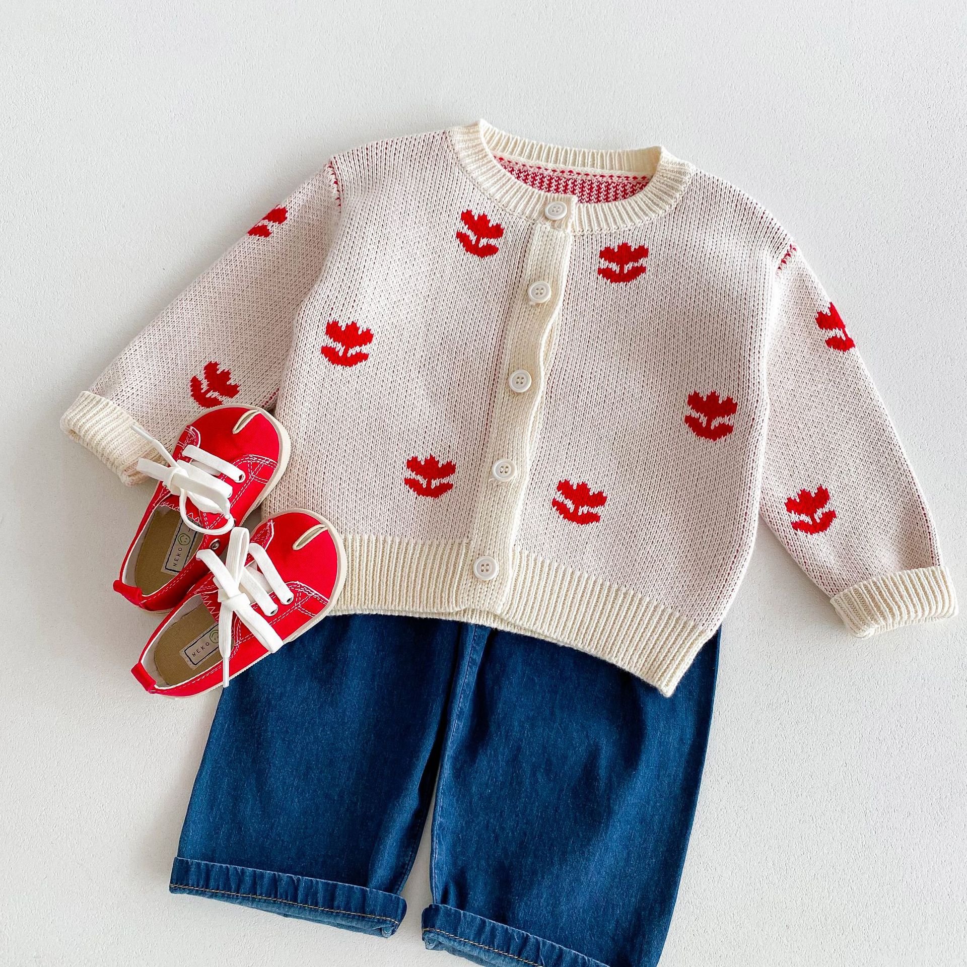 2024秋季新款中小童衣服韩版童装毛衣外套女童拼色公主针织开衫详情24