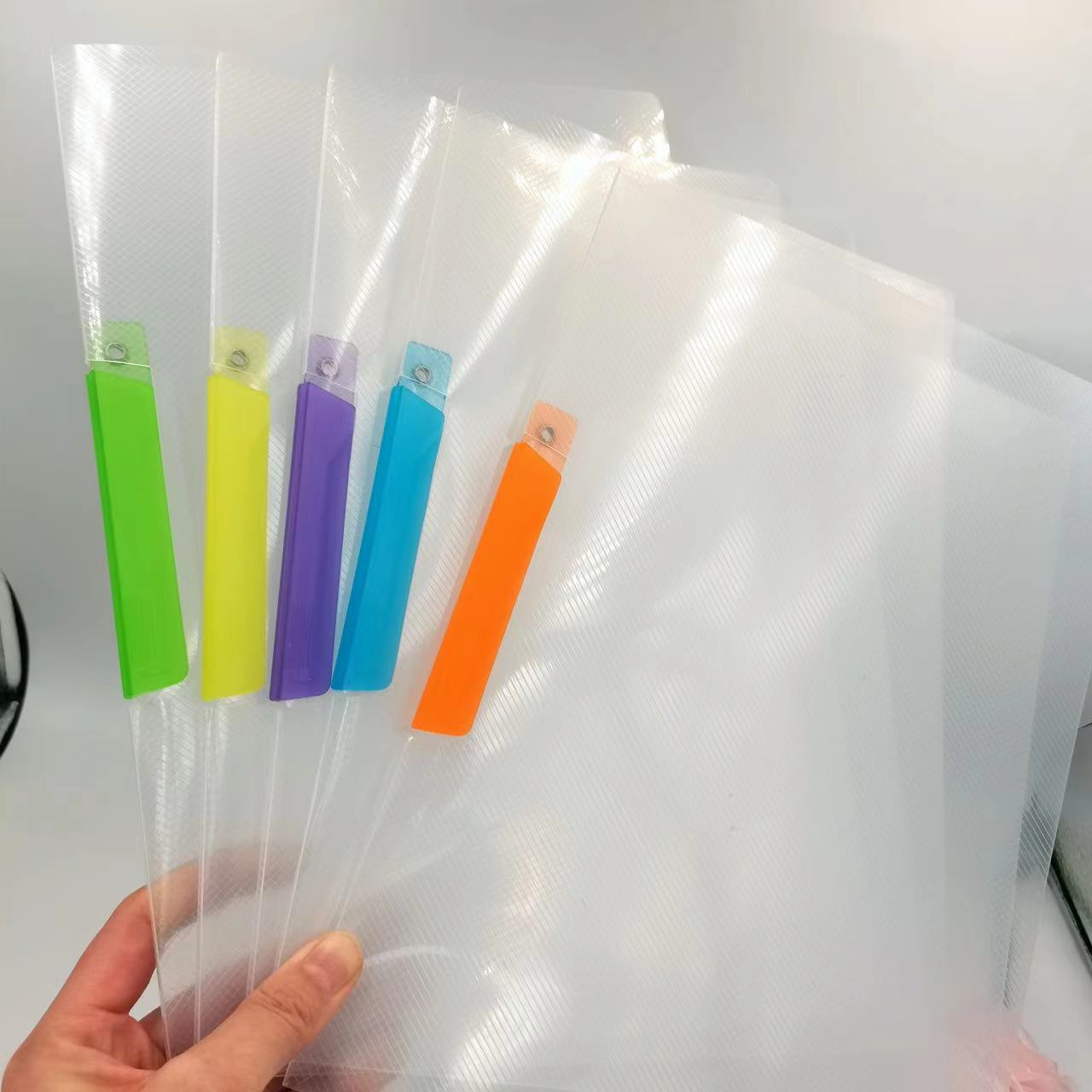 A4 Rotating clip, Morandi water drop pull rod clip, thickened pull rod clip, large-capacity student storage office folder pic 9