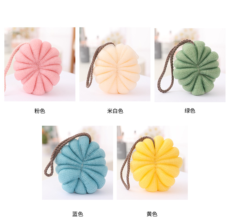 [LOVELY HOME] [holing jia] fuente fabricante 50g dibujos animados calabaza grande bola de baño toalla de baño bola de baño suave no dispersa bola de baño al por mayor pic 8
