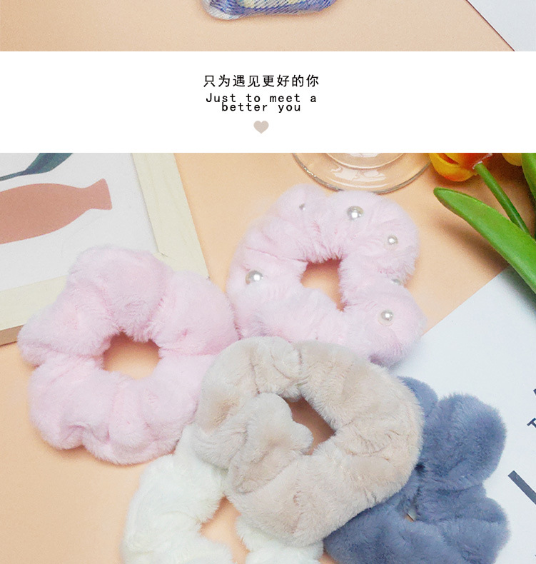 Wholesale of Japanese and Korean hair ties, large intestine hair bands, JK checkered retro leather band hair ties, Korean simple hair accessories, and pig large intestine accessories pic 29