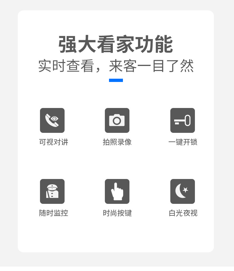 7-inch high-definition video intercom bell, intelligent intercom system for villas, touch screen, 4-to-1 pic 3