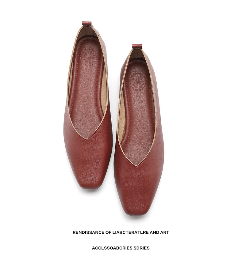 外贸跨境新款小方头浅口女士单鞋软底V口纯色工作鞋117-1#详情27