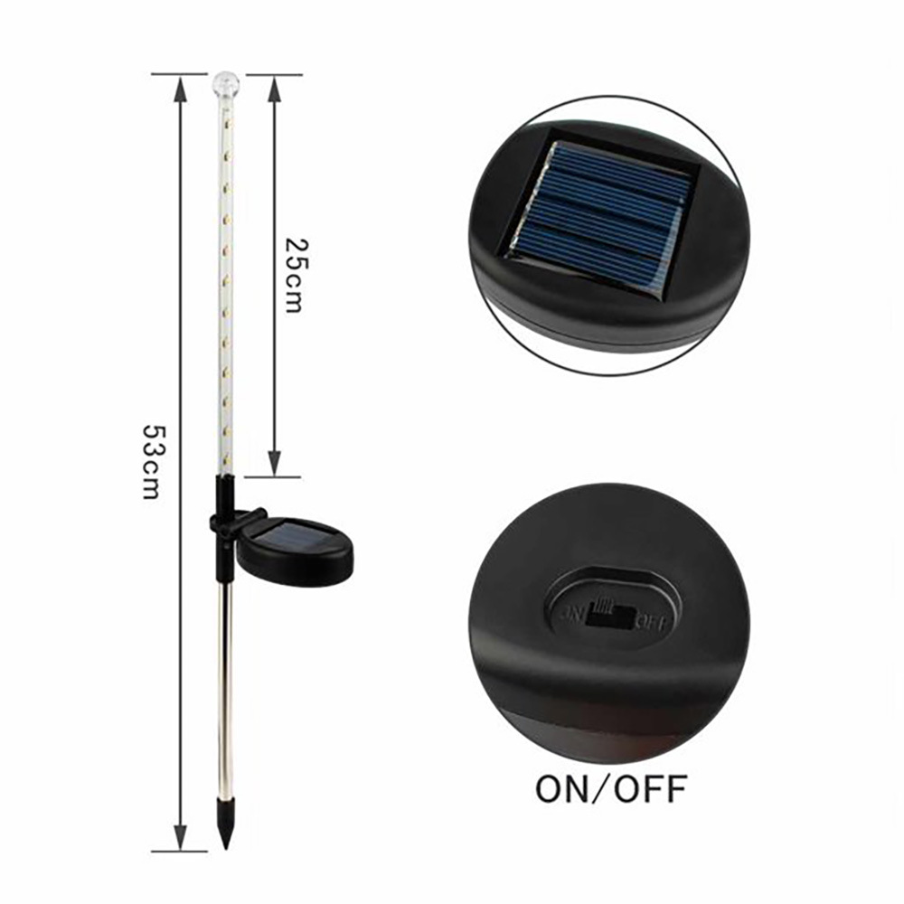 Wholesale of new solar meteor shower lights, LED creative outdoor courtyard garden decorative lights, and ground-mounted lawn lights pic 6