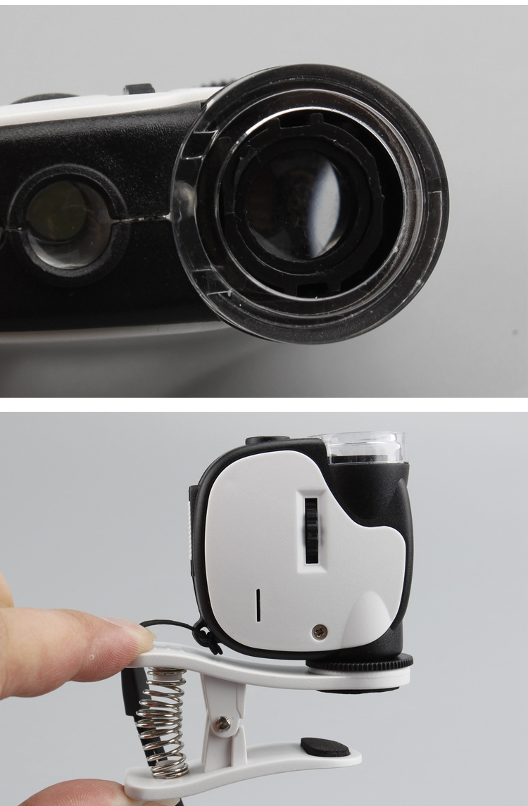 The TH-7004DB high-power microscope with a phone holder, antique and jewelry appraiser, and acrylic magnifying glass with LED light pic 11
