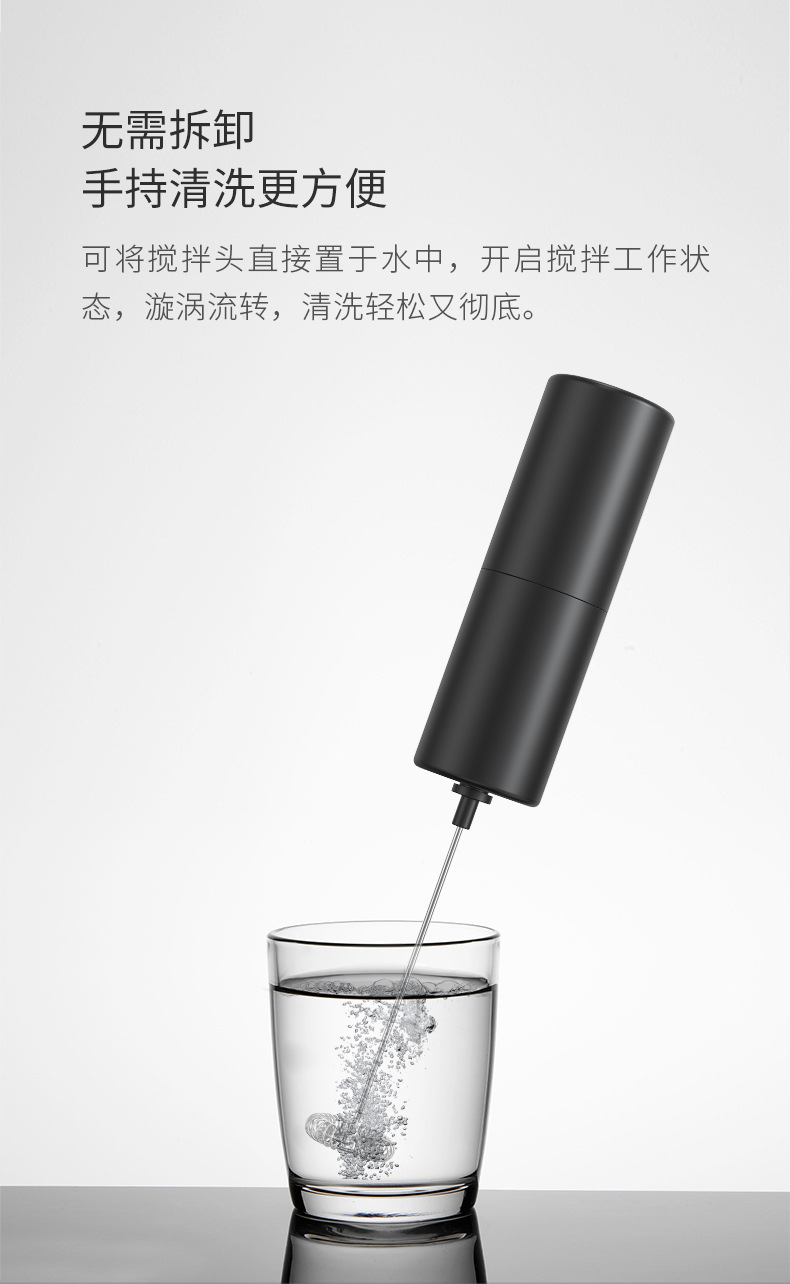 Cross-border new product: Electric milk frother, portable coffee cream milk mixer, color box packaging, automatic milk frother pic 15