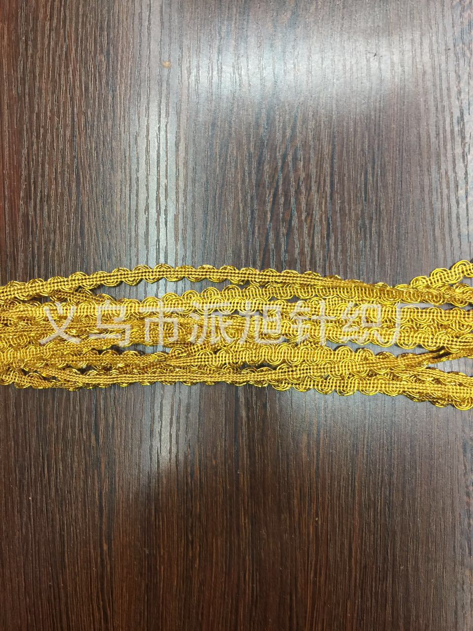 Factory direct sales of cored wire with golden mid-curve lace, 0.6CM wide ethnic clothing accessories pic 5