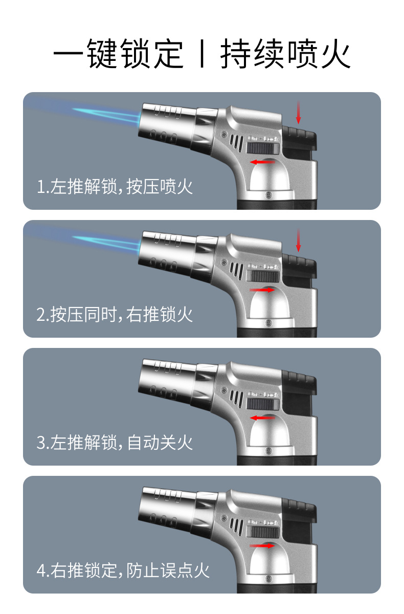Simple lighters, windproof wholesale, mini direct injection high-temperature welding gun, moxibustion, personalized inflatable metal spray gun, flamester pic 8