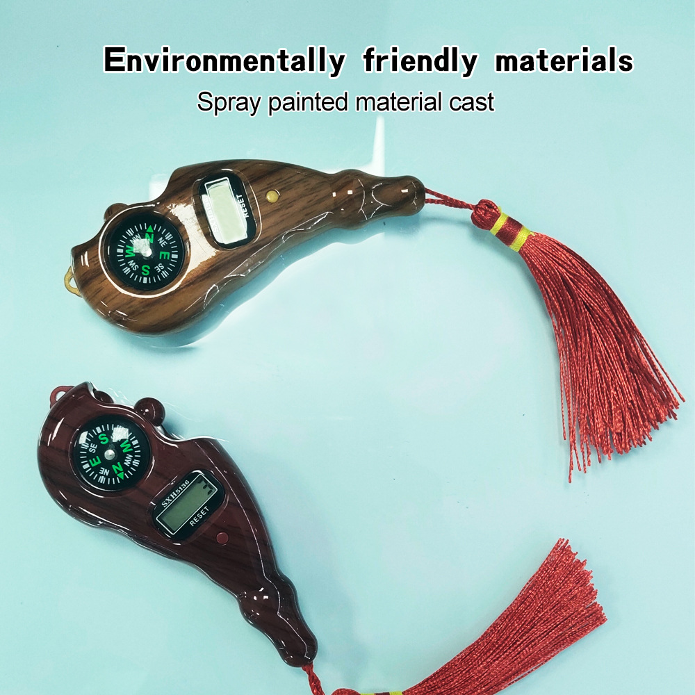 2026s# Wood-grain electronic counter with compass, LCD digital display, five-digit 99999, rotating bead pic 2