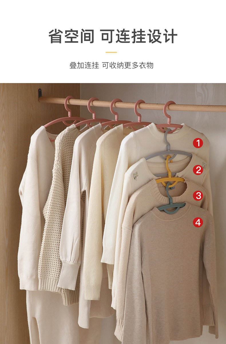 家用晾衣架防滑宽肩衣架成人衣挂干湿两用学生收纳衣撑塑料宽衣架详情3