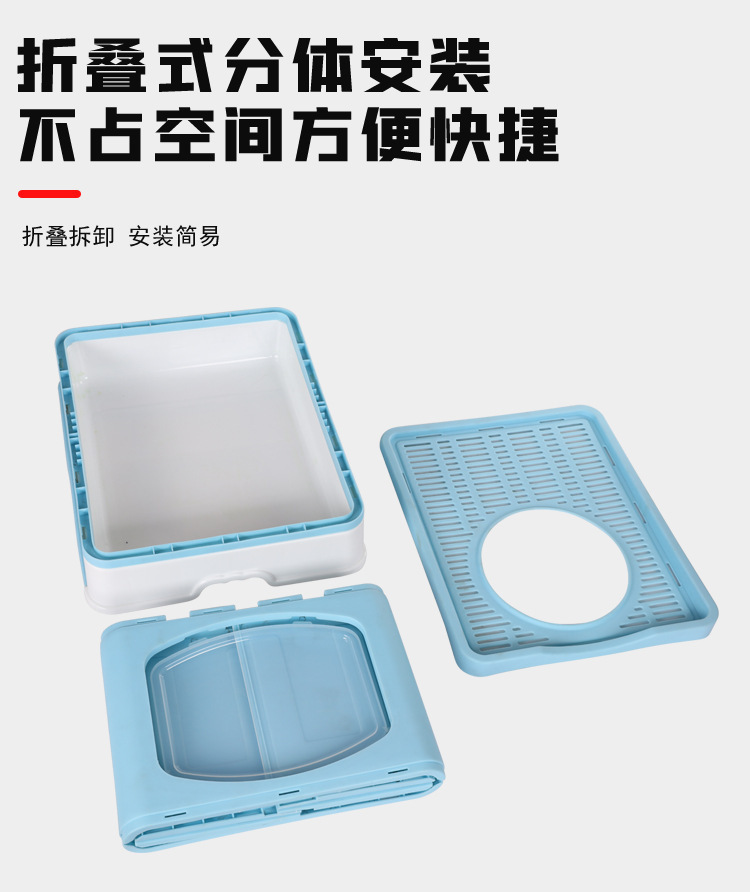 Pet cat litter box, fully enclosed drawer-type anti-splash cat toilet, extra-large foldable top-in cat litter box pic 9