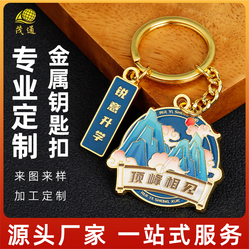 金属钥匙扣定制卡通动漫彩印钥匙链挂件企业学校钥匙扣配件定做详情1