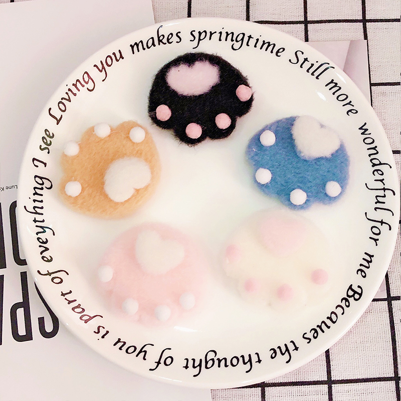 diy accessories, brooches, three-dimensional fluffy pink cat paw scarves, hair accessories, clothing, shoes, socks, bags, fabric, handcrafted materials and accessories pic 2