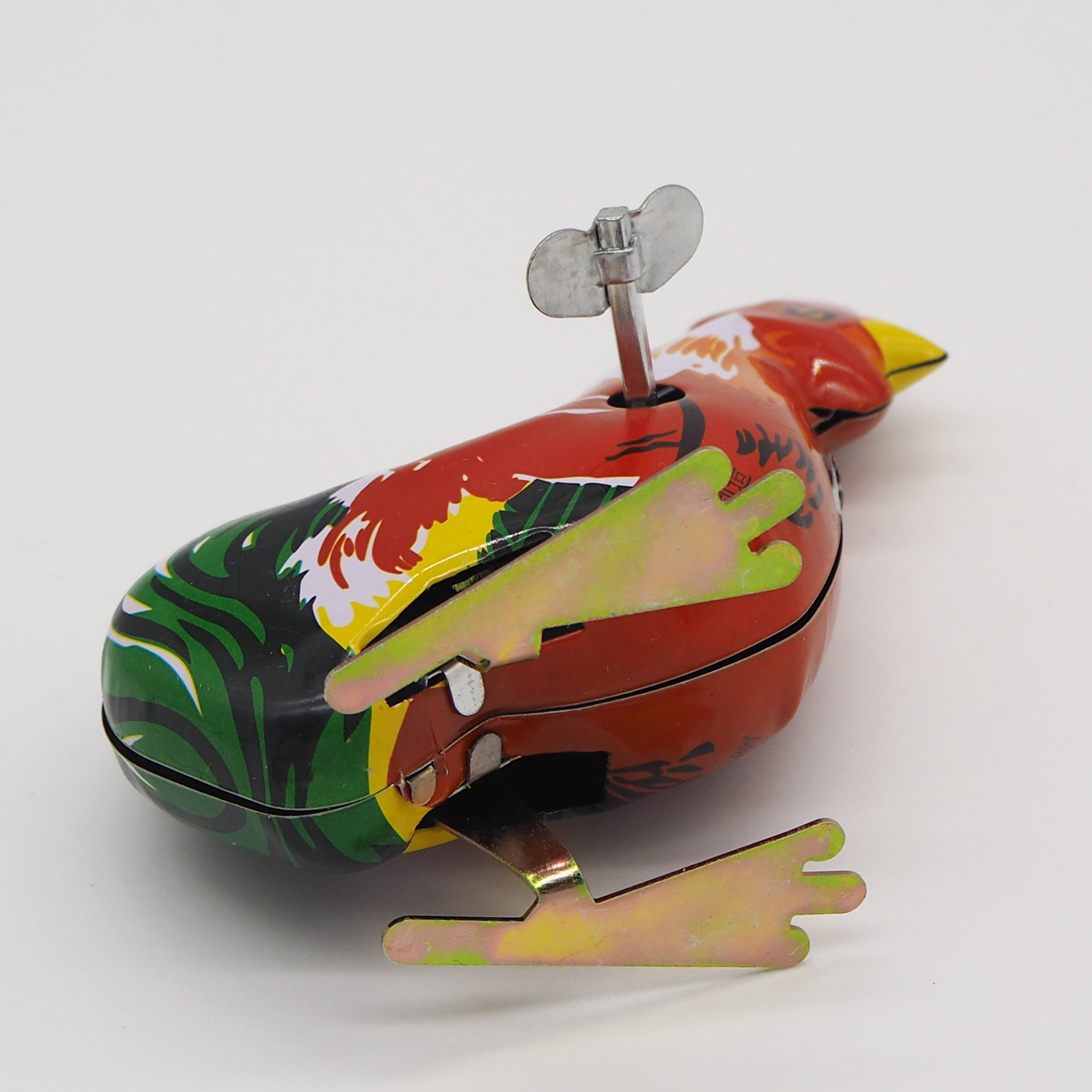 Nostalgic and retro pure handcrafted tin strip Rooster, Jumping Rooster, 80s generation tin toy collection, Douyin same style pic 8