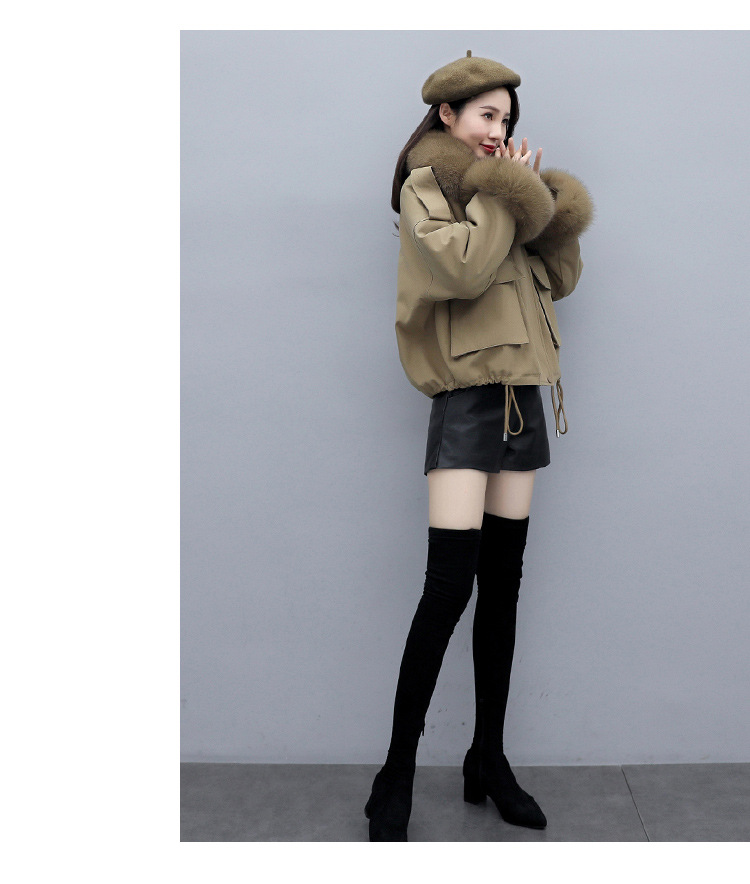 Down cotton-padded jacket for women, short style 2020 winter new Korean style, fashionable and loose, petite petite parka cotton-padded jacket with down cotton-padded jacket pic 22