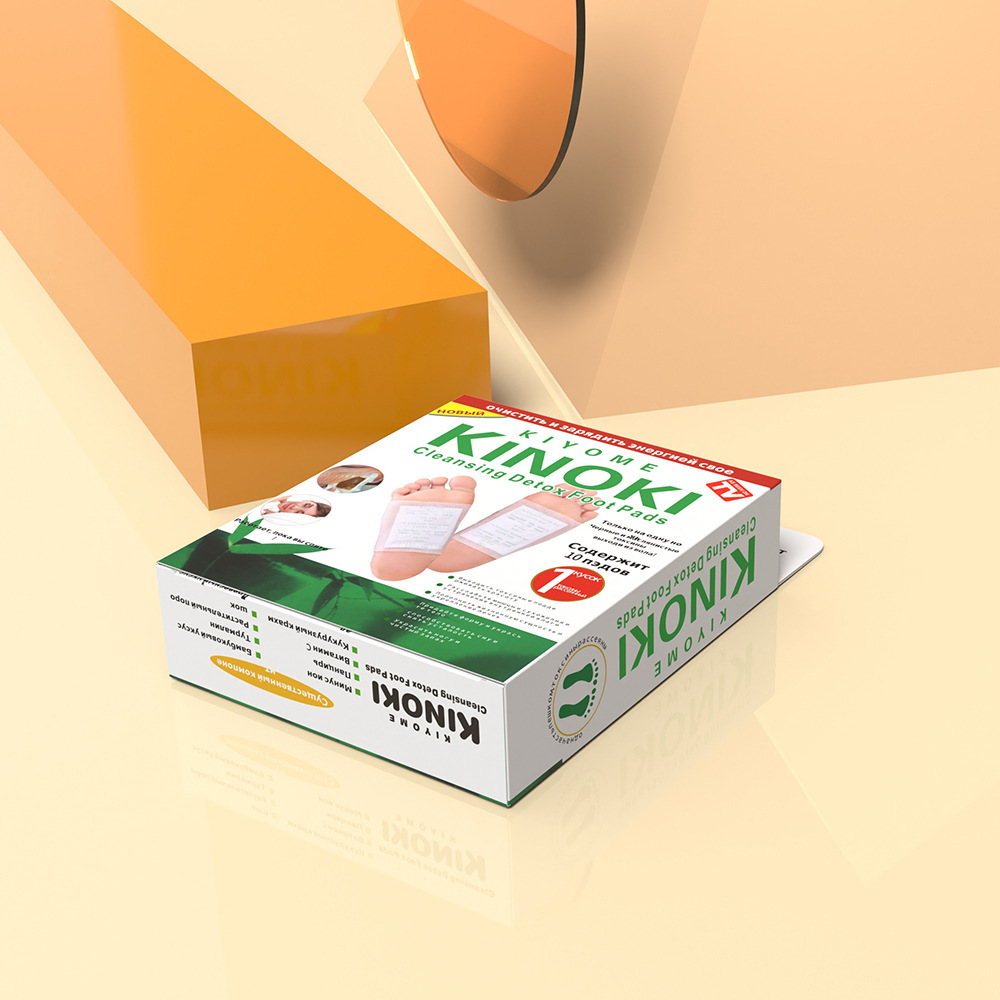 Amazon foreign trade single piece Russian version foot patch, white foot patch with bamboo vinegar on the sole, pressure patch, foot patch with adhesive tape included pic 26