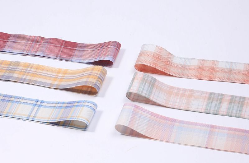 Double-sided JK check pattern college style webbing DIY handmade bow tie hair accessories clothes bow tie accessories gift packaging pic 3
