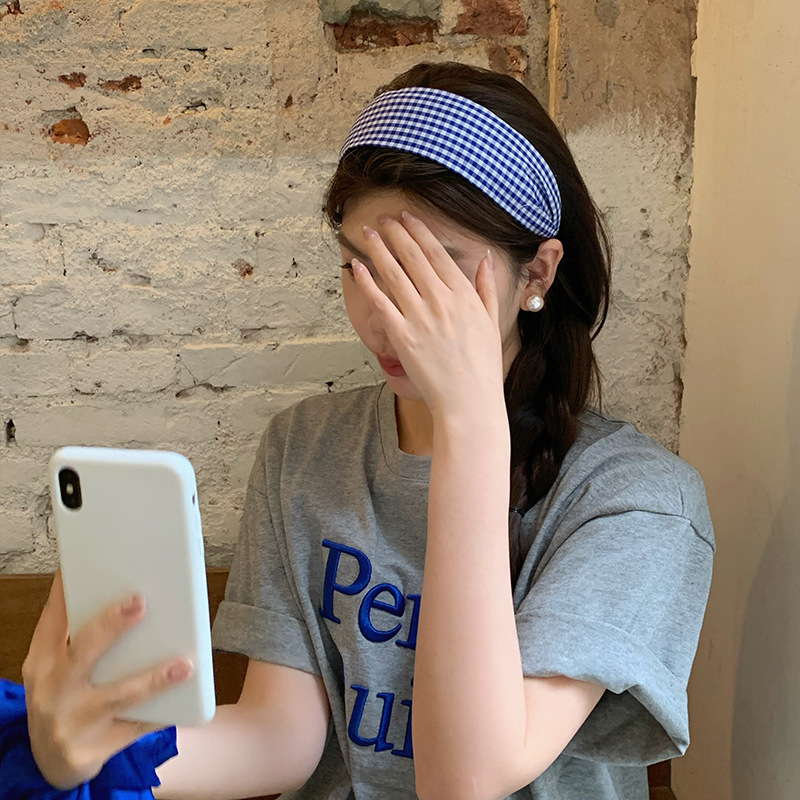 Spring new solid-color satin hair band for women, high head pressure headband, high-end and light luxury hair tie and hairpin headwear pic 9