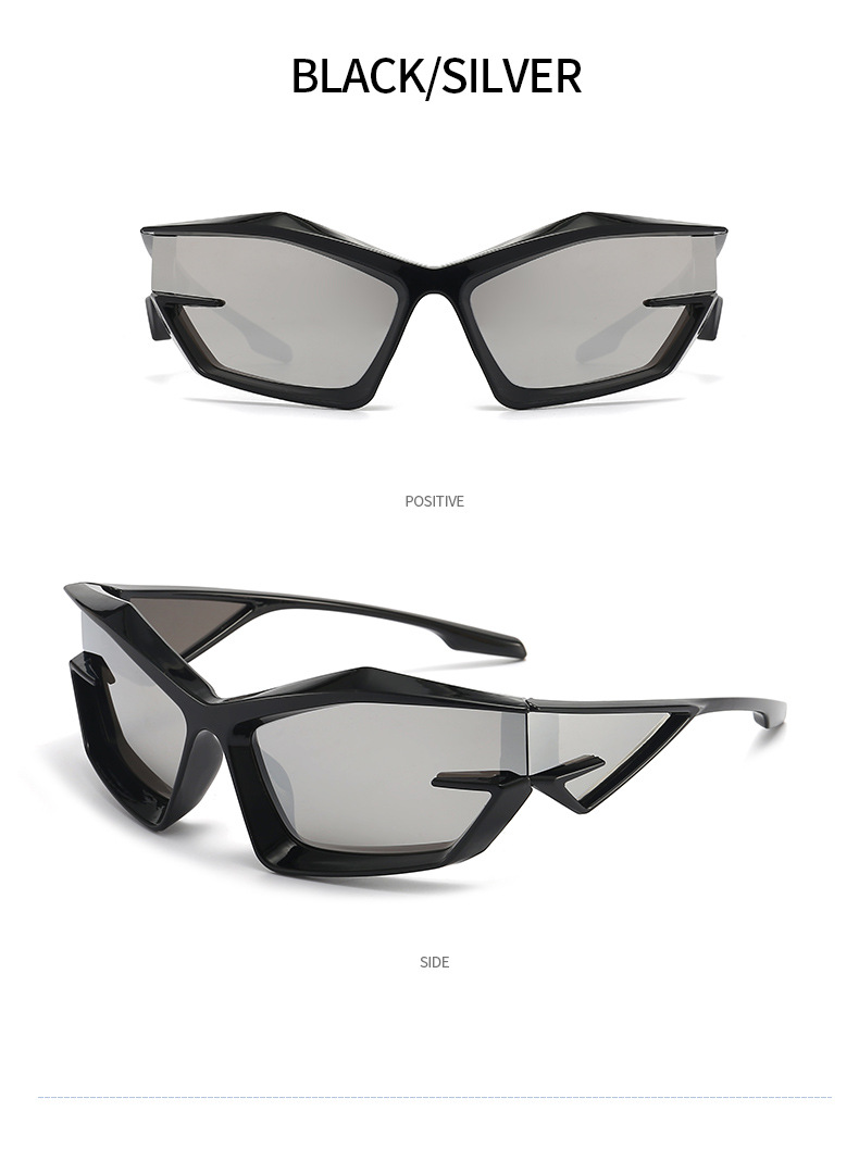 2022 New European and American futuristic tech sunglasses Y2K street style fashion show sunglasses, cross-border heterosexual sunglasses pic 19