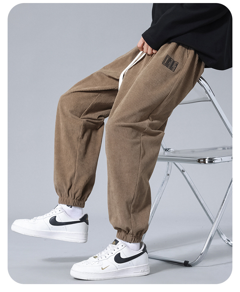 Pantalones hombre primavera otoño marca de moda holgada paquete de pies pantalones de estilo americano high street adolescente workwear casual pantalones deportivos pic 12