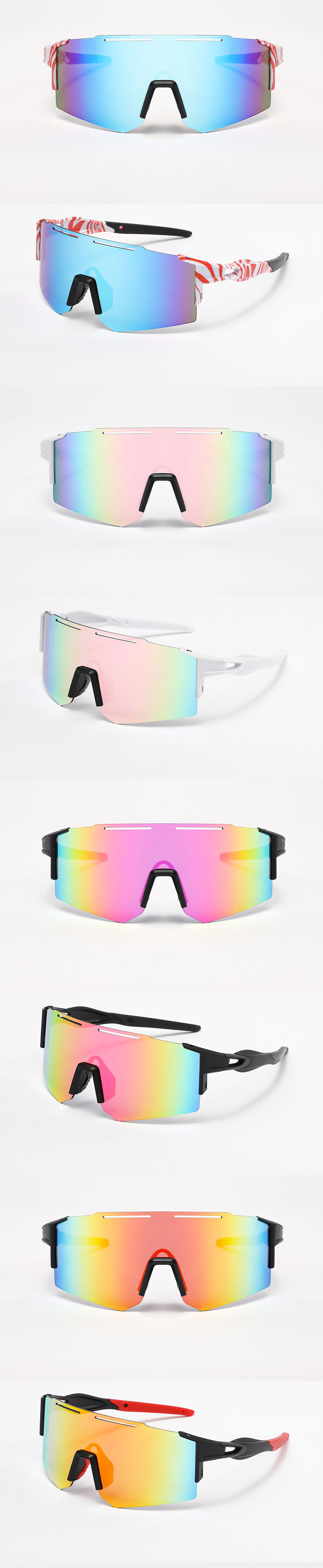 新款跨境欧美炫彩骑行眼镜男连体户外运动墨镜跨境女山地车风镜详情17
