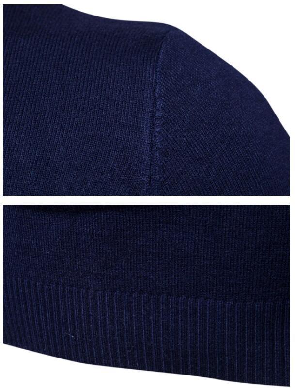High-neck sweater for men, Korean-style slim-fit sweater, lapel woolen sweater for men, thick base knitted sweater for export pic 56