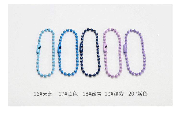 100 pieces of diy jewelry accessories in stock, including colored bead chains, metal chains, round bead chains, lacquered pearl chains, keychain chains, etc pic 13