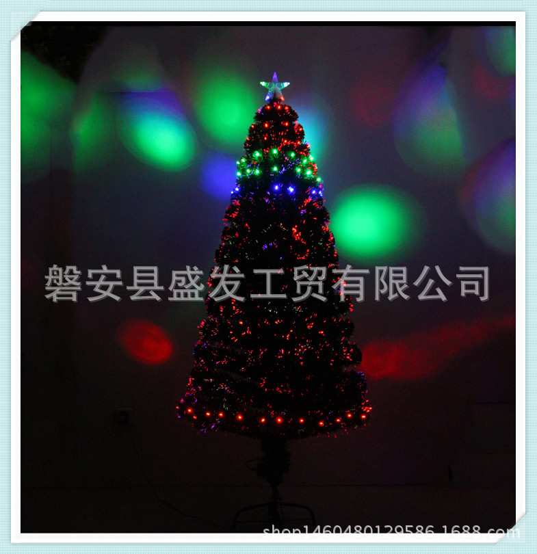 Green leaf fiber optic full-light Christmas tree factory direct sales and customization, various styles, sizes, materials, tree decoration wholesale pic 40