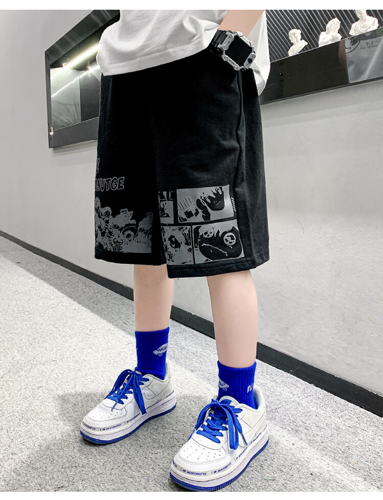 The 2022 new summer loose and stylish cotton capri shorts for boys are a trend of casual summer pants for middle-aged children pic 150