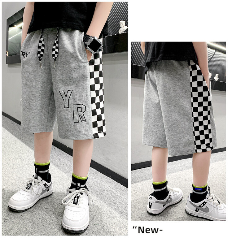 The 2022 new summer loose and stylish cotton capri shorts for boys are a trend of casual summer pants for middle-aged children pic 170