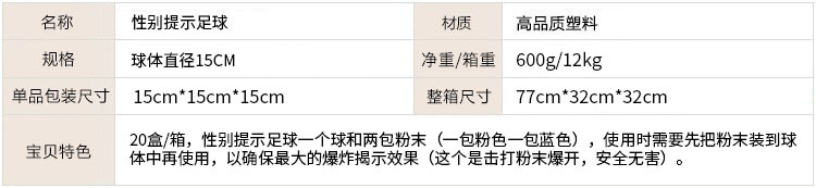 跨境现货gender reveal生日派对装饰用品 性别揭示足球套装批发详情2