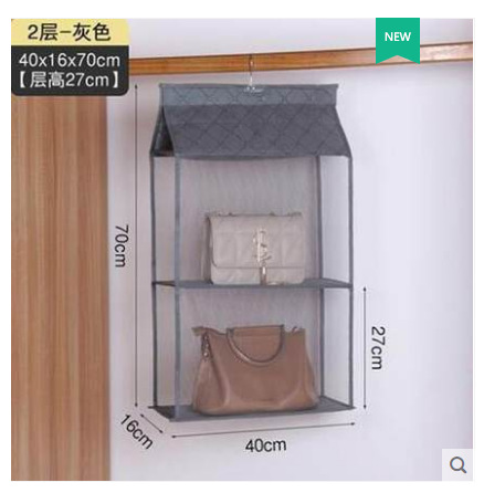 Three-dimensional dust-proof hanging bag, bag storage hanging bag, bag storage hanging bag, four-layer hanging bag, eight-compartment hanging bag pic 11