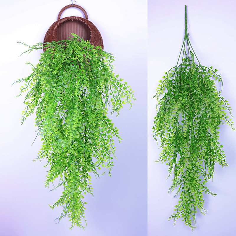 Artificial plants: Million heart vine, wall-hung green ivy, weeping willow, plant wall accessories, vines, artificial flowers, ceiling decoration, plastic leaves pic 1