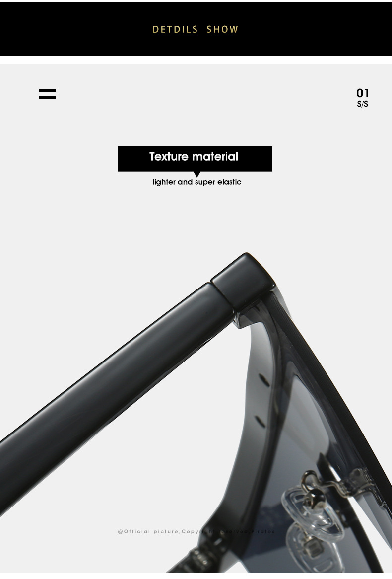 2023跨境新款太阳镜 个性半框百搭精致眼镜男 网红同款大框墨镜女详情14