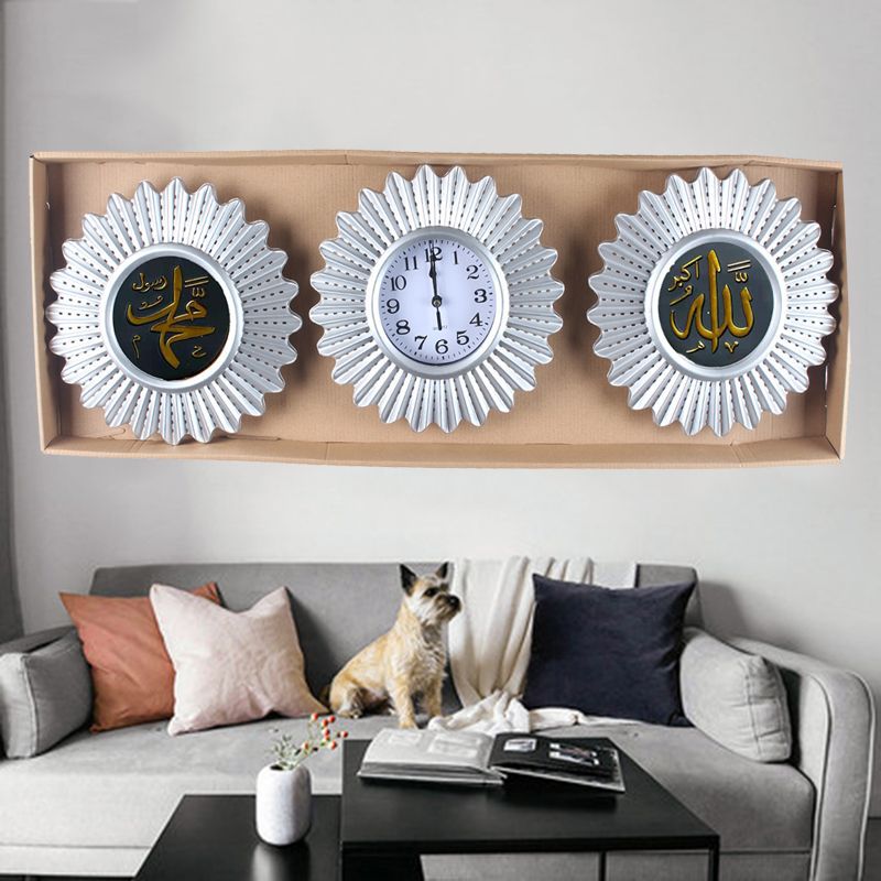 European, American and Arabic gilded living room wall clock, household watch, sofa background wall clock, modern and simple wall clock, three-in-one wall clock pic 20