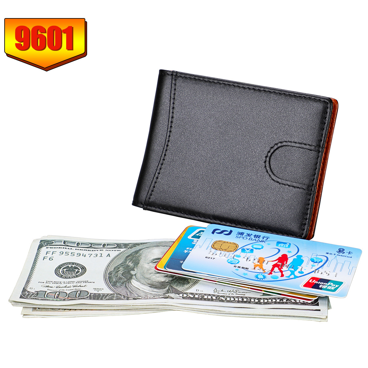 Factory direct sales, foreign trade bestsellers, RFID anti-theft brush genuine leather US dollar bag, small and mini US dollar wallet from Europe and America pic 44