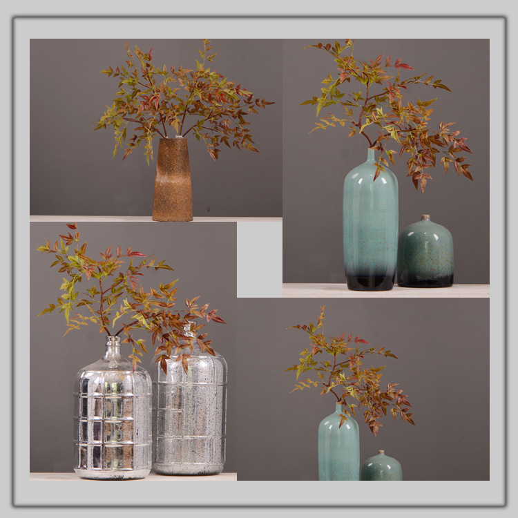 Dongli Source Factory, wholesale and direct sales of artificial plants in stock, wholesale of India leaves, autumn color leaves, hand-held flowers, leaf materials, props, flower art, bonsai, home decoration flowers pic 3