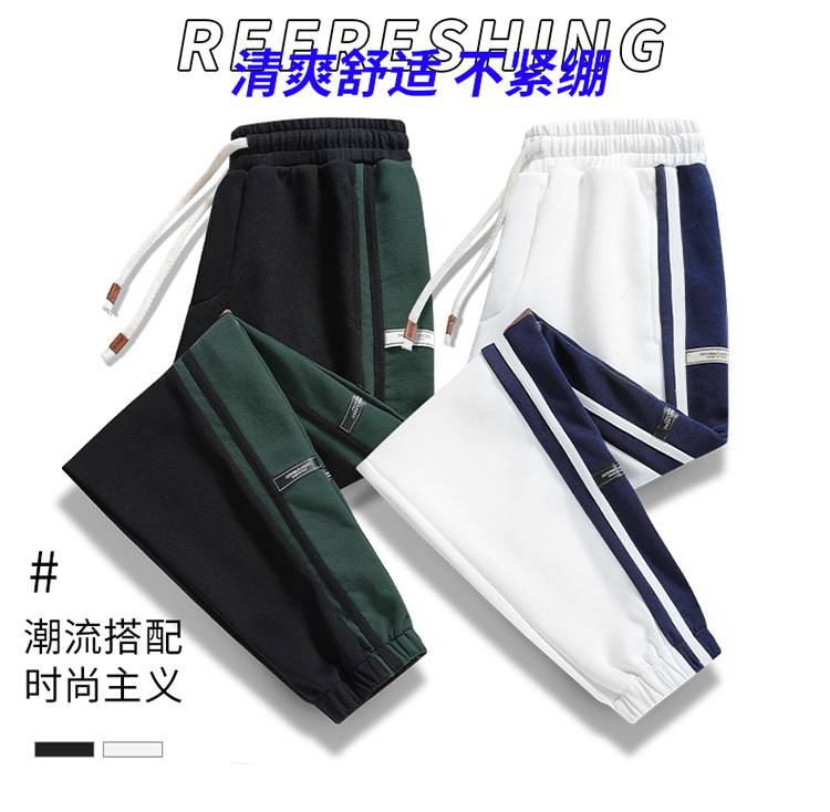 束脚运动裤男潮牌ins青少年男士重磅卫裤春夏季宽松棉质休闲裤子详情27