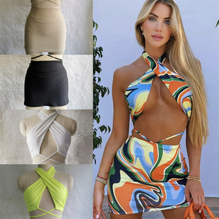 The 2020 new three-piece set of sexy printed bikini swimsuits for large-sized export from Africa, Europe and America pic 18