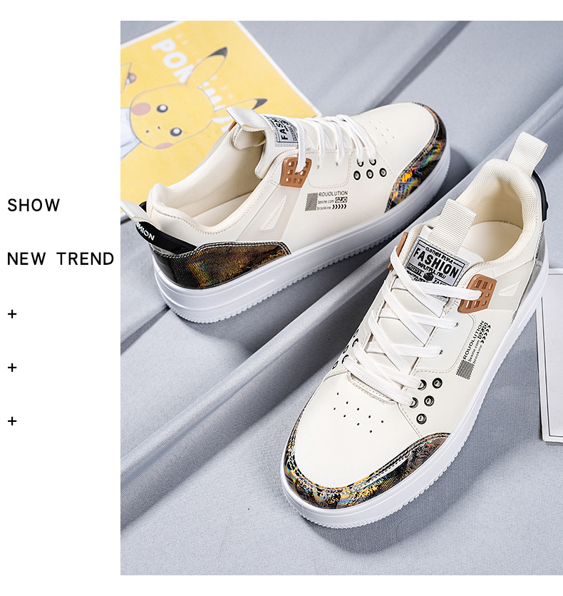 国潮时尚板鞋青年低帮皮面休闲运动潮鞋2022春季新款直播男鞋批发详情22