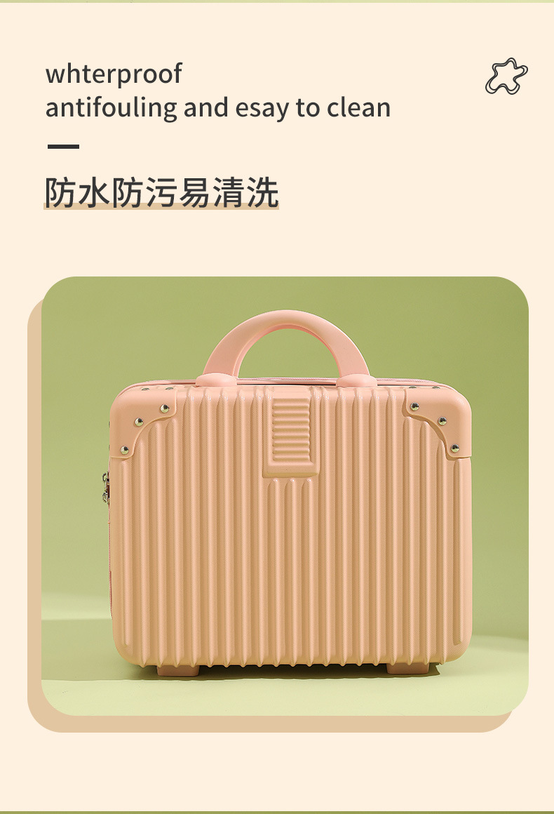 复古迷你手提箱子化妆箱14寸行李箱红色16寸伴手礼密码旅行箱包厂详情11