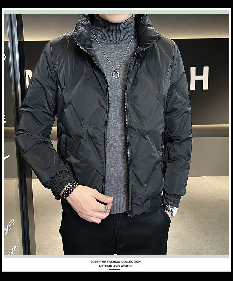 轻薄羽绒服男款高端短款冬季大码立领灰鸭绒外套男士新款潮牌男装详情11