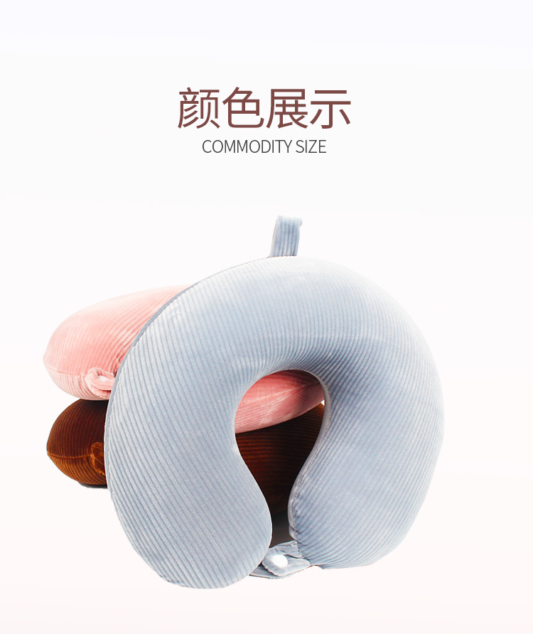 Solid color neck pillow, U-shaped pillow, memory foam, comfortable travel neck pillow, custom logo, office prone sleeping and midday rest pillow pic 8