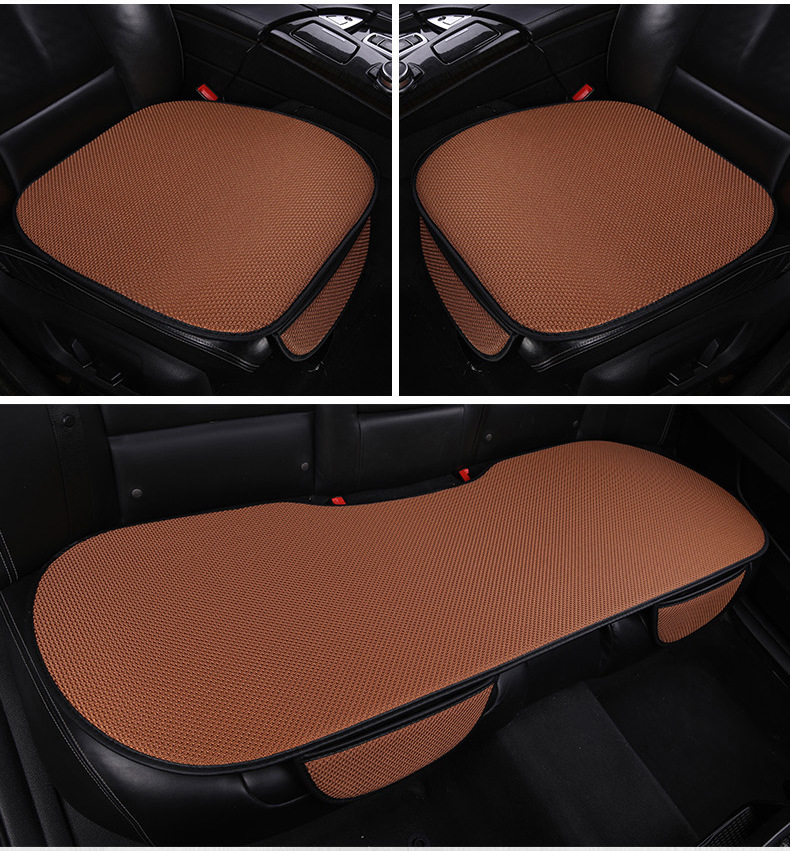 Car ice silk seat cushion, summer cooling pad, non-binding, anti-slip, breathable, backless seat cushion three-piece set, thickened cooling pad pic 23