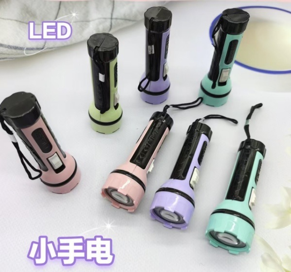 儿童玩具LED迷你手电应急灯调光手电筒彩色塑料小照明派对玩具详情1