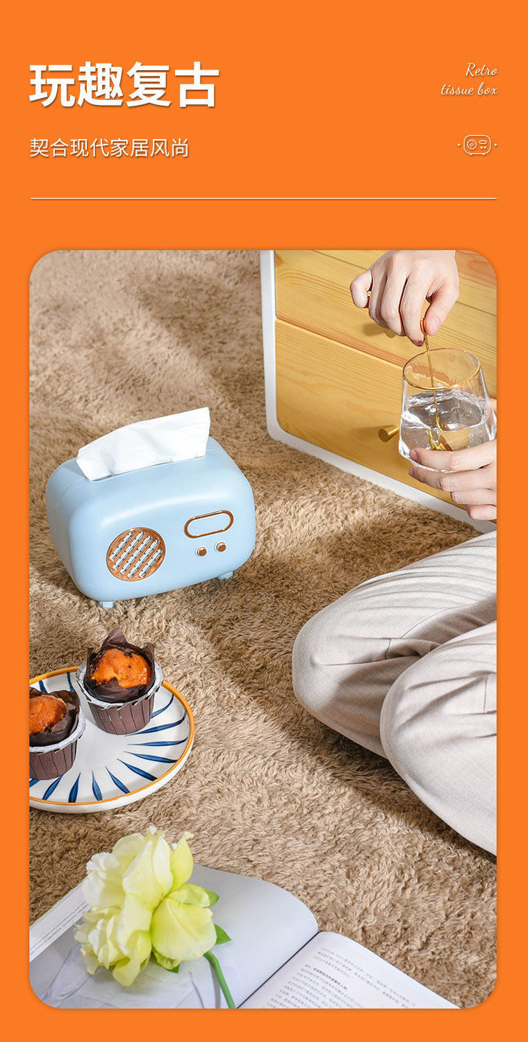 Multi-color cute girl tissue box, creative tissue box, light luxury living room, home, dining room, paper box, remote control, coffee table pic 4