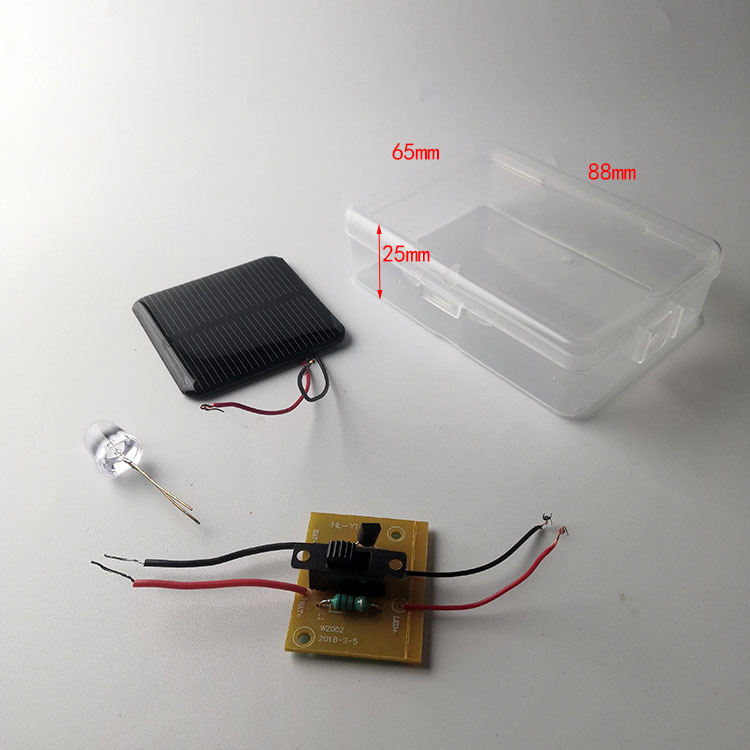 科学小实验太阳能发电套装学生串联电路接线电珠导线DY制作光的作光能作用光能发电实验实践电路详情1