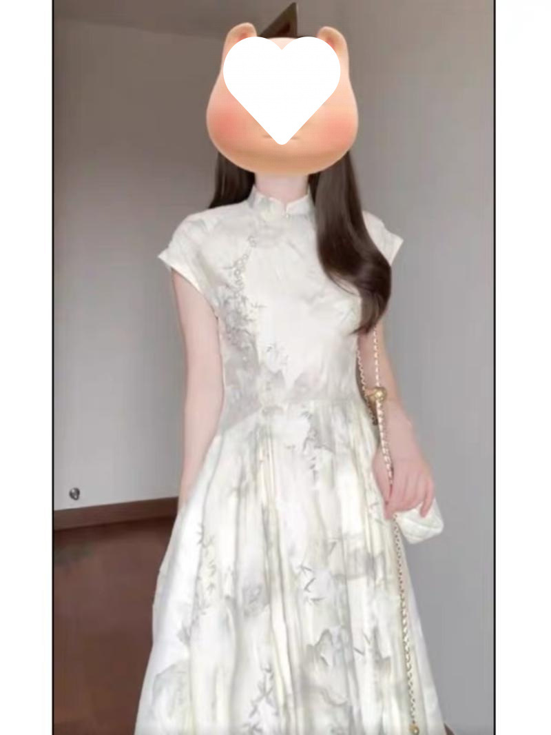 A new Chinese-style cheongsam dress that covers the belly and makes one look slimmer, a high-end and exquisite summer dress for women pic 3