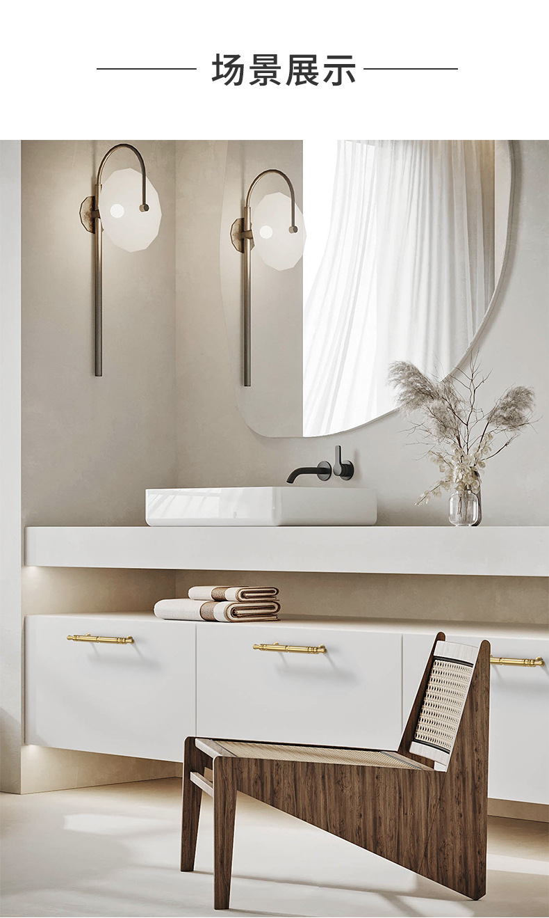 轻奢法式衣柜门黄铜拉手 现代简约橱柜门把手抽屉圆球形纯铜拉手详情4