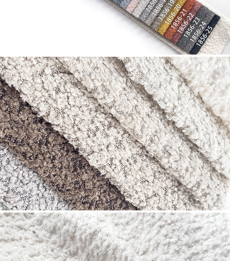 Wholesale of Chenille fabric, thickened soft and hard wrapped cushions, headboard solid color seat cushions, bay window cushions, sofa fabric in stock pic 4