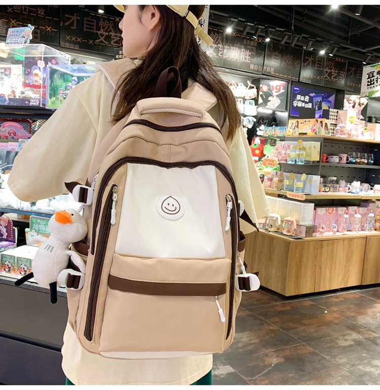2023 fashionable student backpack, Japanese style Instagram simple Korean version backpack for junior high school, senior high school and college students pic 12